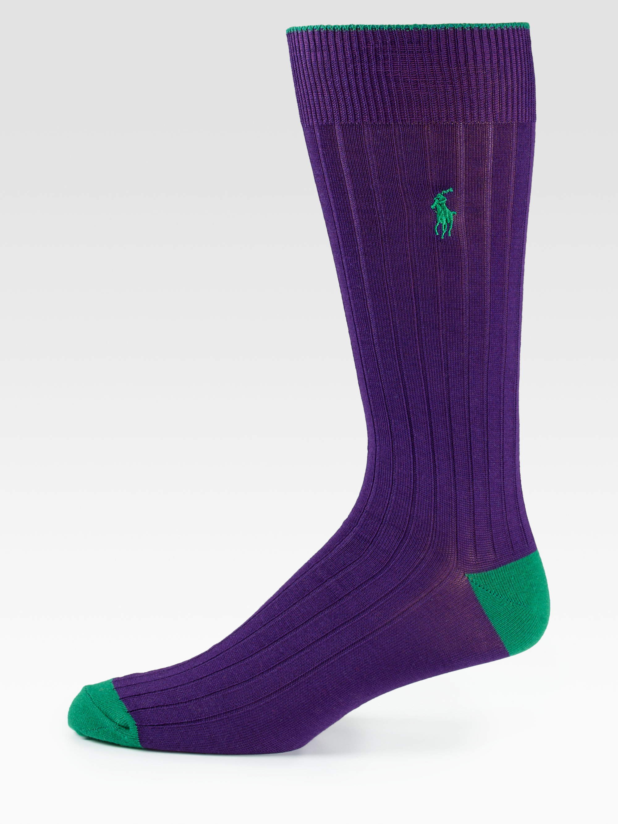 Polo Ralph Lauren Mercerized Dress Socks in Purple for Men (royal ...