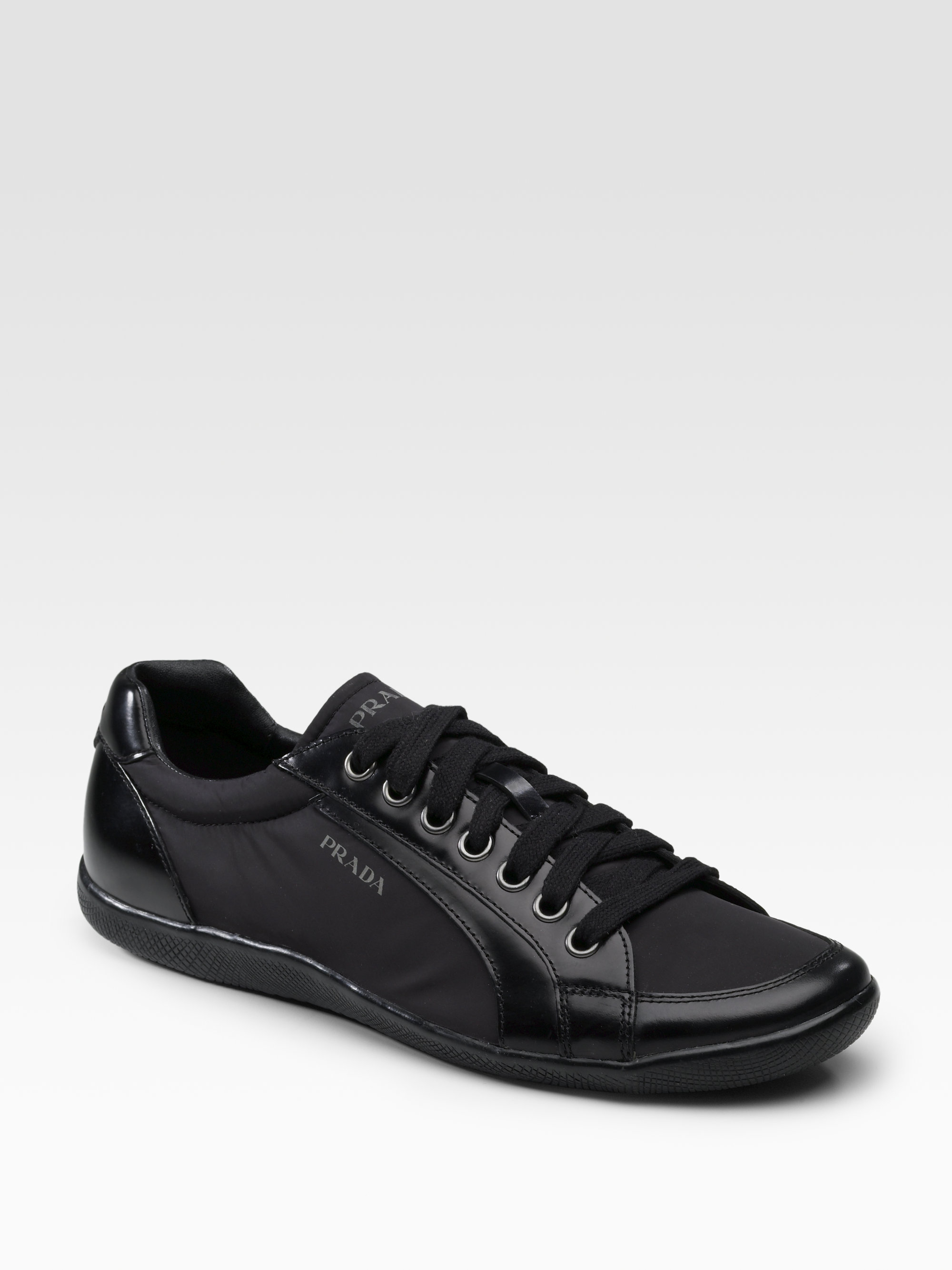 prada black nylon runners