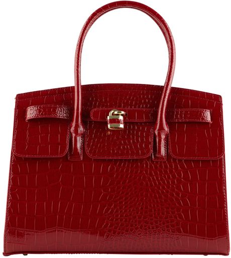 Aldo Cravanzana Satchel Bag in Red | Lyst