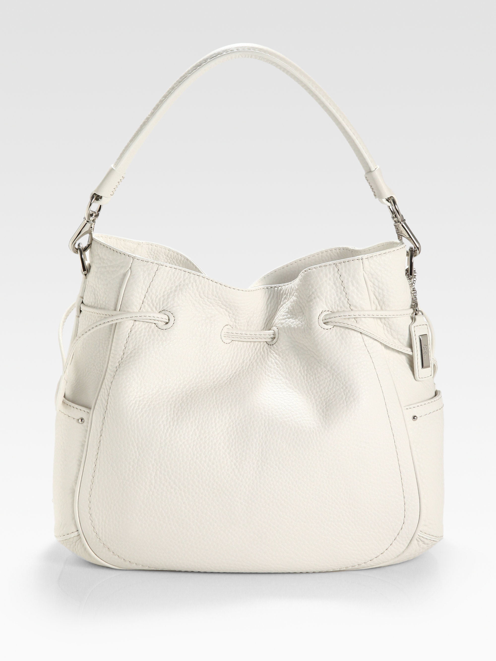 Lyst Cole Haan Village Denney Drawstring Bag In White Gallery