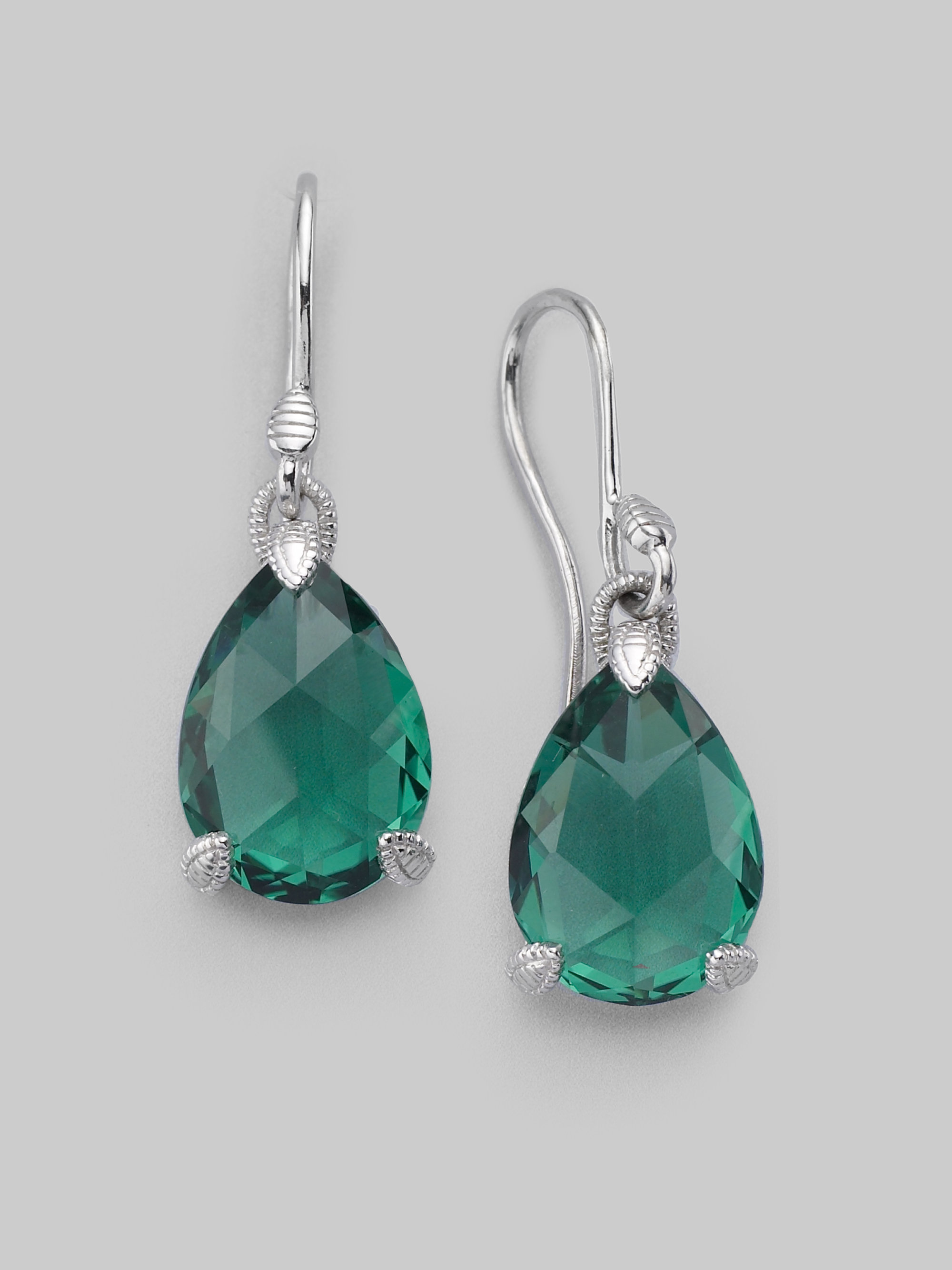 Lyst Judith Ripka La Pee Green Quartz Sterling Silver Pear Gallery