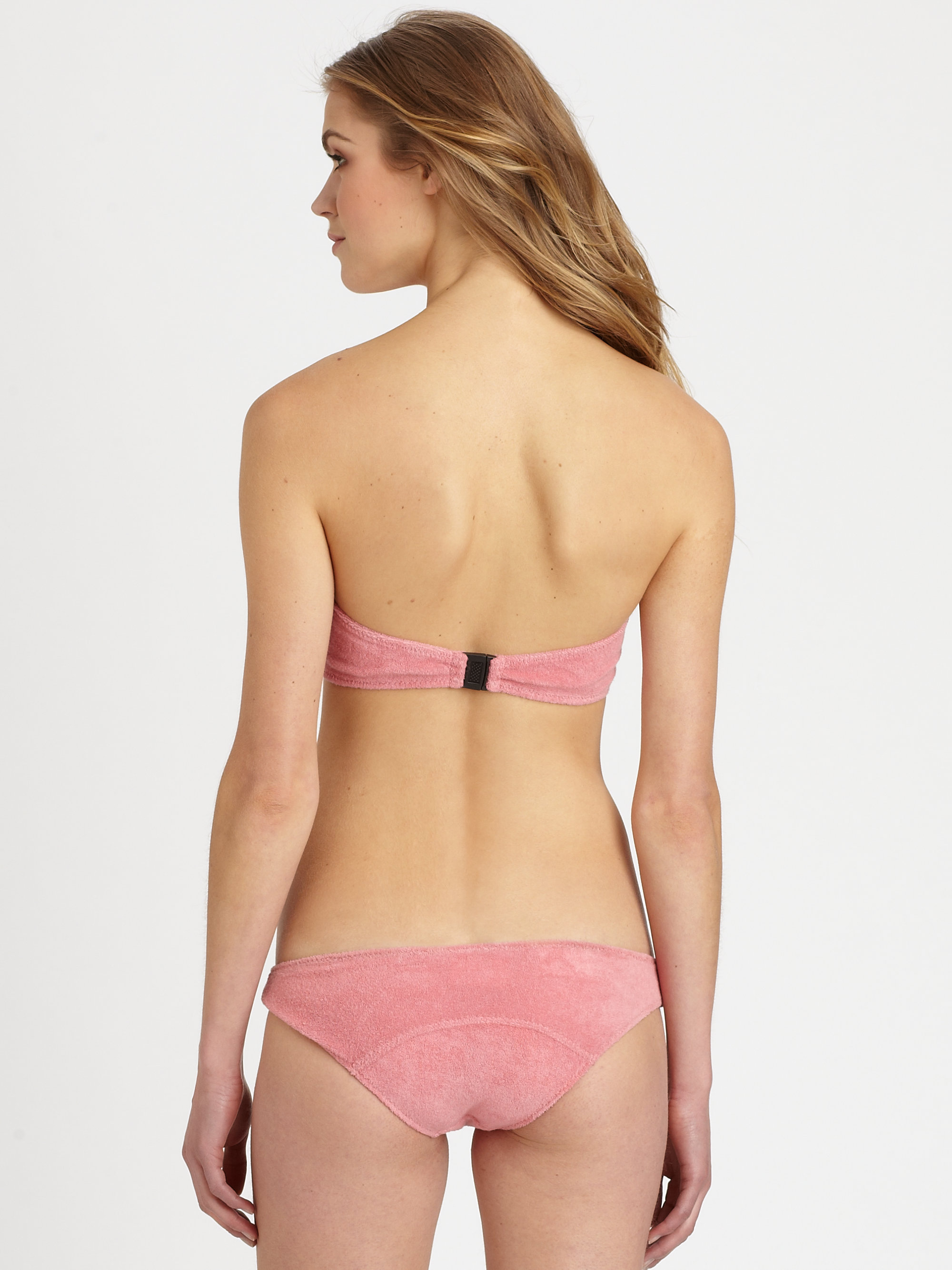 Lyst Lisa Marie Fernandez Twopiece Terry Bikini In Pink