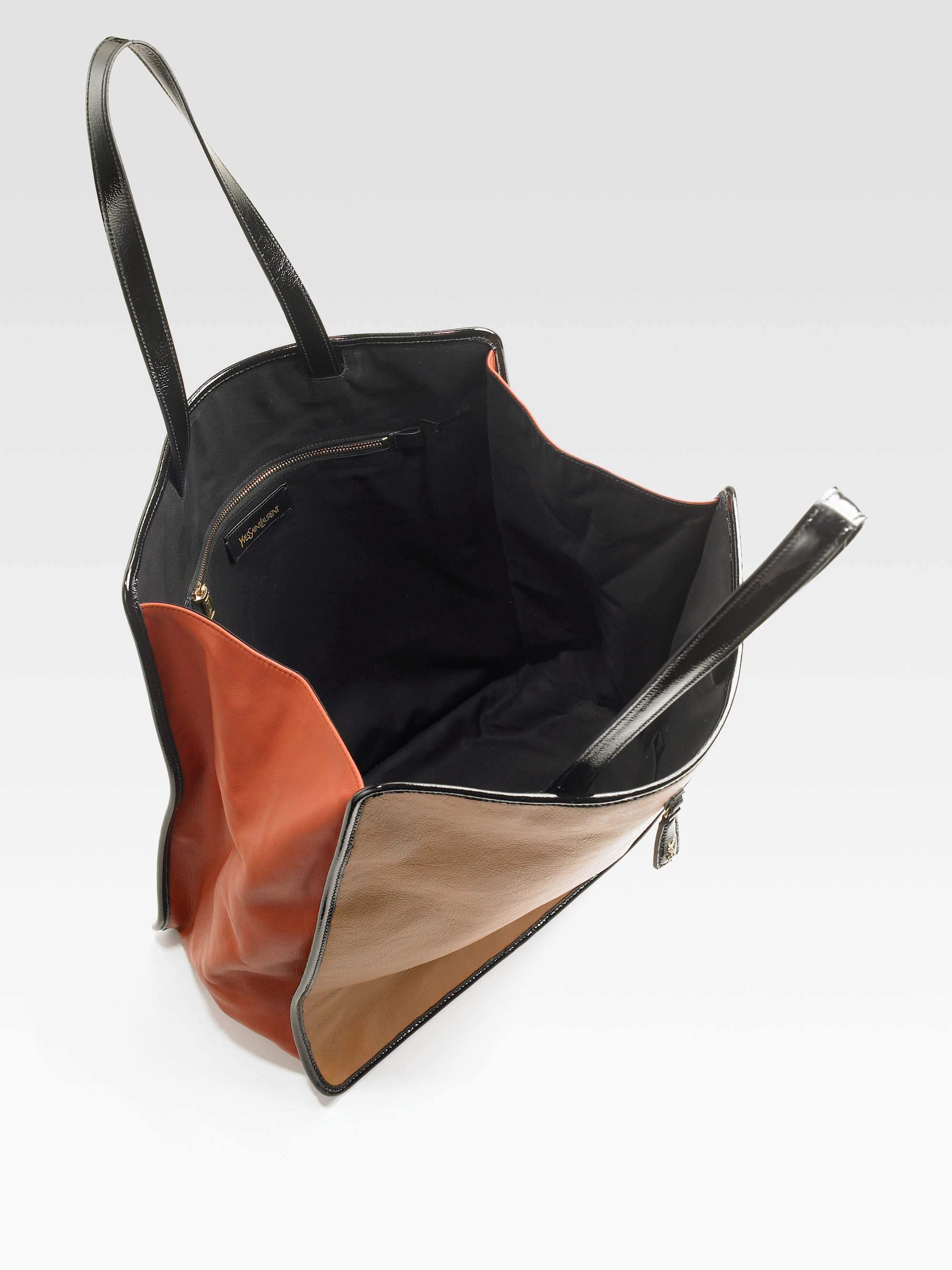 brown ysl leather handbag  