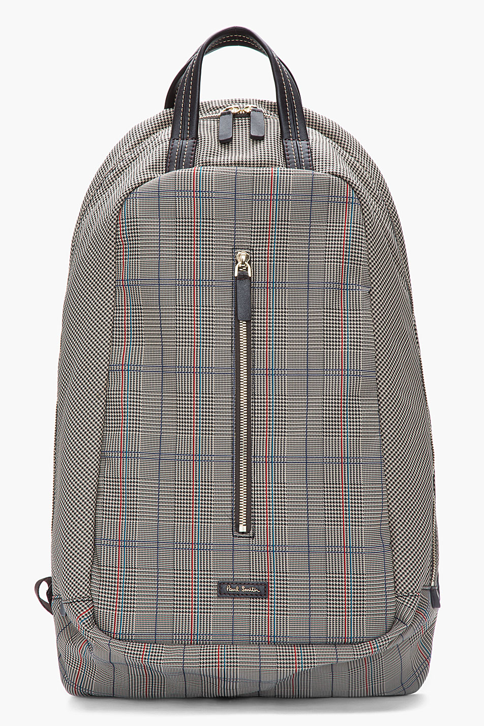 Paul Smith Brown Glen Plaid Leathertrimmed Keys Backpack in Gray for ...