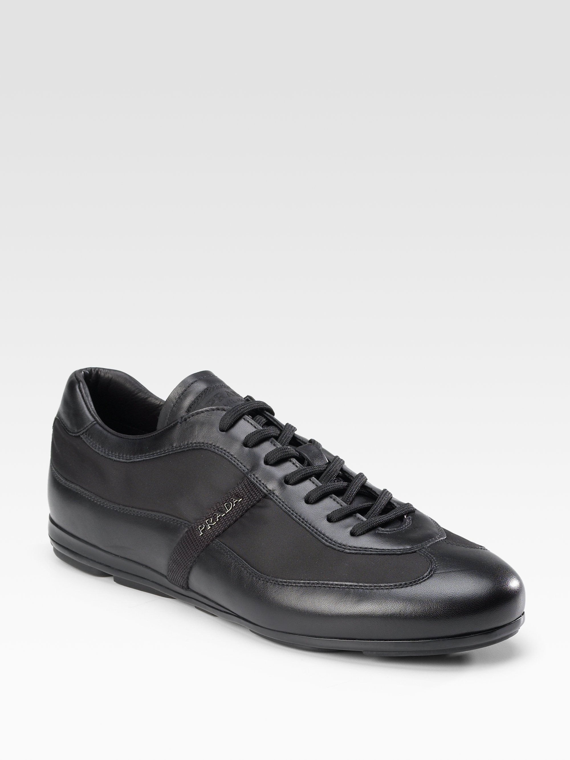 Prada Nylon Sneakers in Black for Men | Lyst