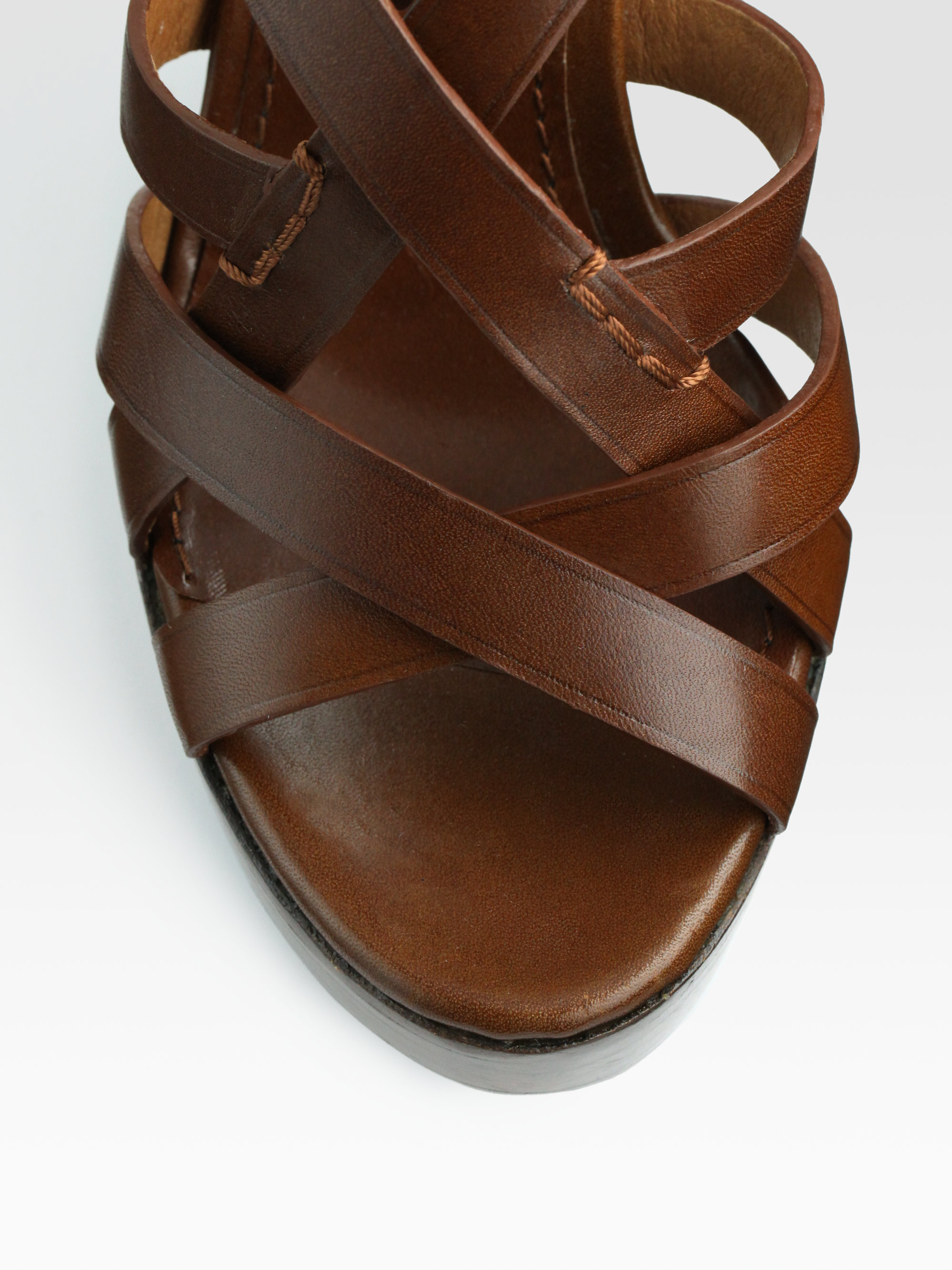 comfortable brown wedge sandals