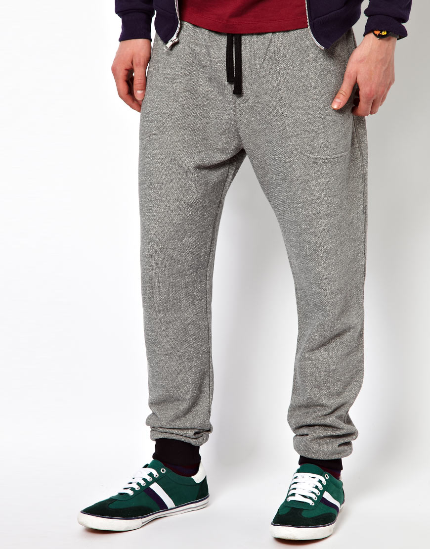 Lyst - Asos Regular Sweatpants with Contrast Waistband in Gray for Men