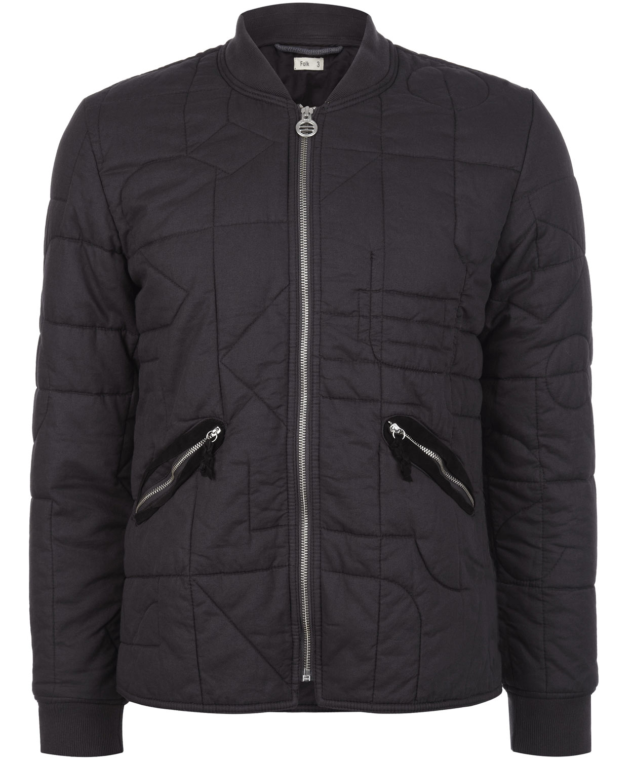 Lyst - Folk Charcoal Cave Quilted Jacket in Black for Men