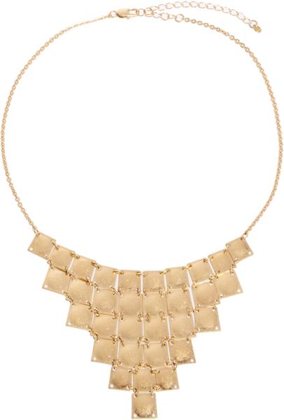 French Connection Cascade Collar Necklace in Gold | Lyst
