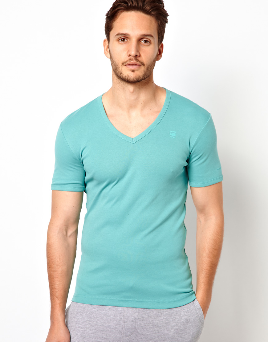 G-star Raw Two Pack V-Neck T-Shirt in Blue for Men | Lyst