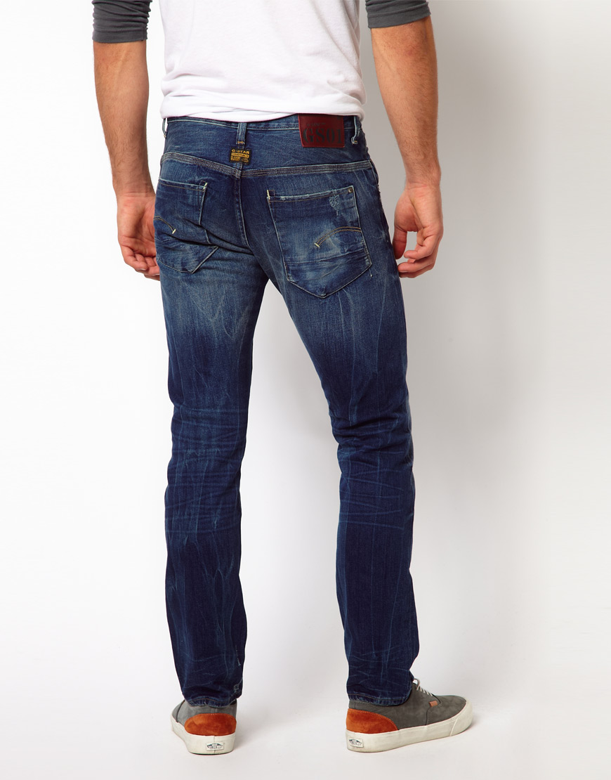 G-star raw New Radar Slim Medium Aged Jeans in Blue for Men | Lyst