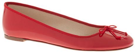 J.crew Classic Patent Ballet Flats in Red (authentic red) | Lyst