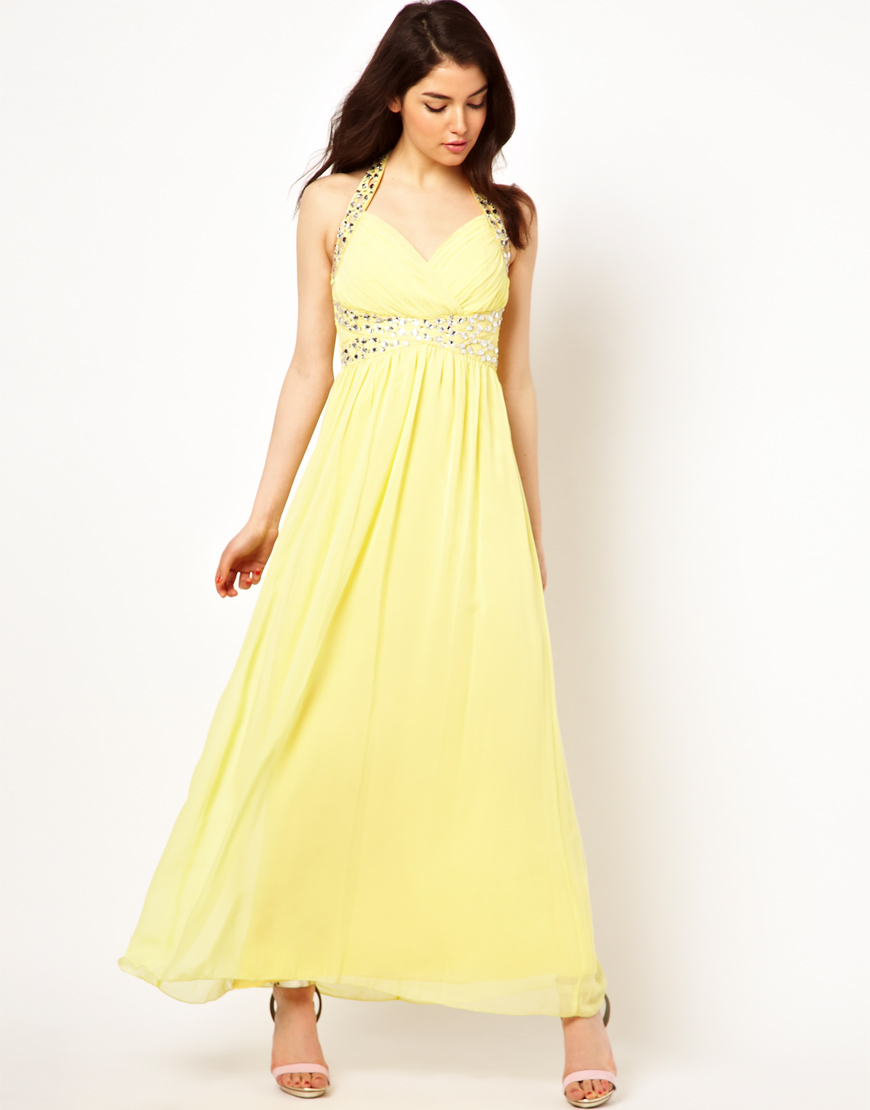 Yellow embellished maxi dress Yellow embellished maxi dress