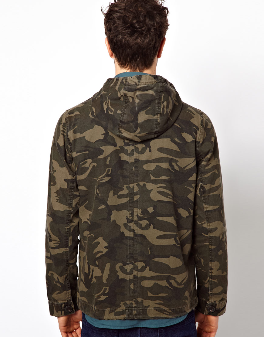 Lyst - River Island Camo Jacket in Green for Men