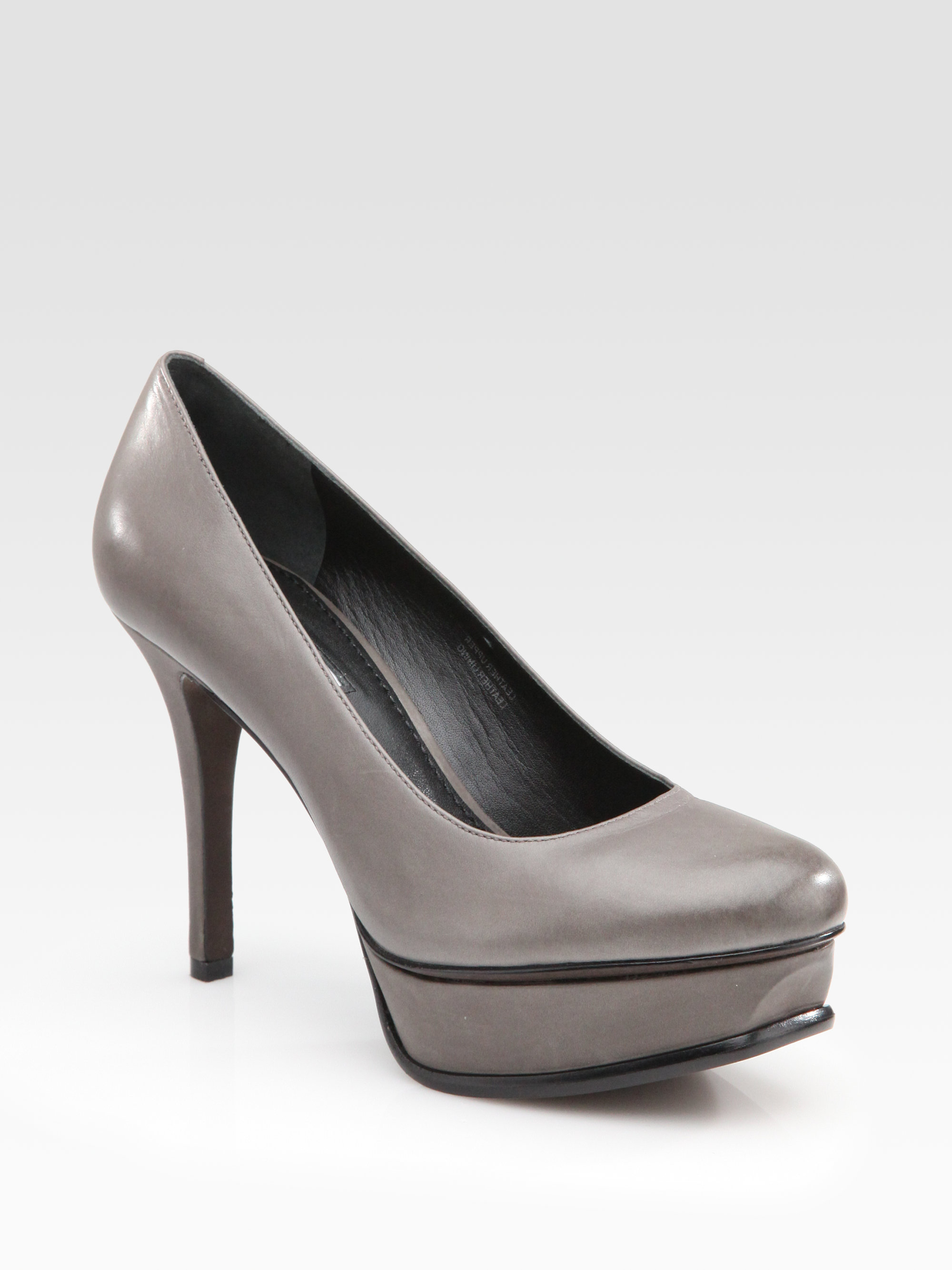 Vera Wang Lavender Deirdra Brotini Mousse Platform Pumps in Gray (grey ...