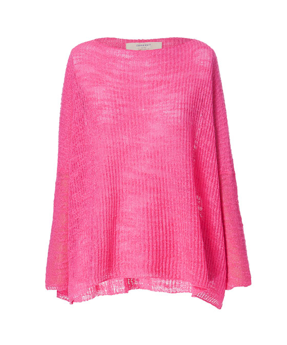 Zara Detailed Knit Jersey in Pink | Lyst