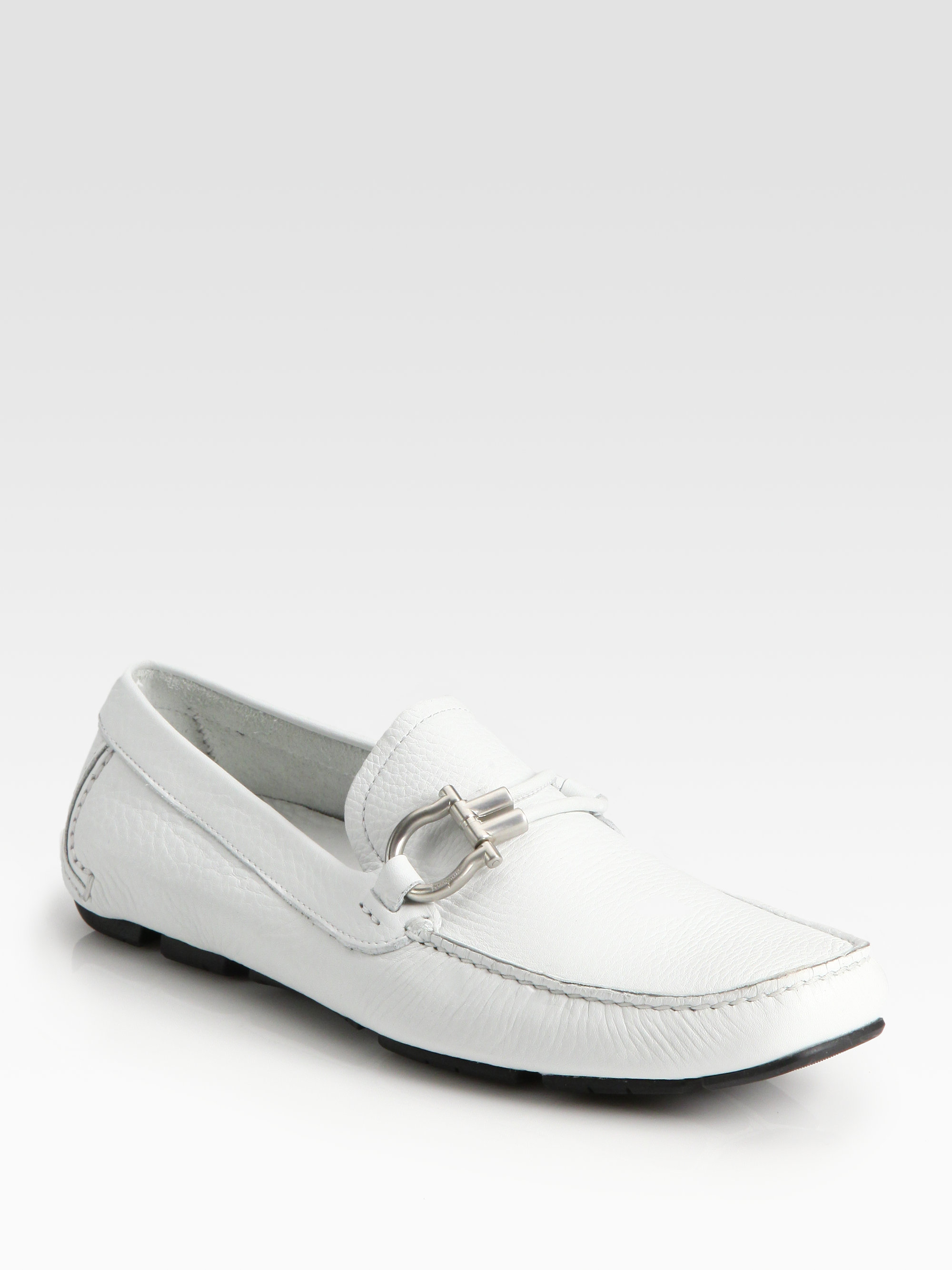 ferragamo white flats