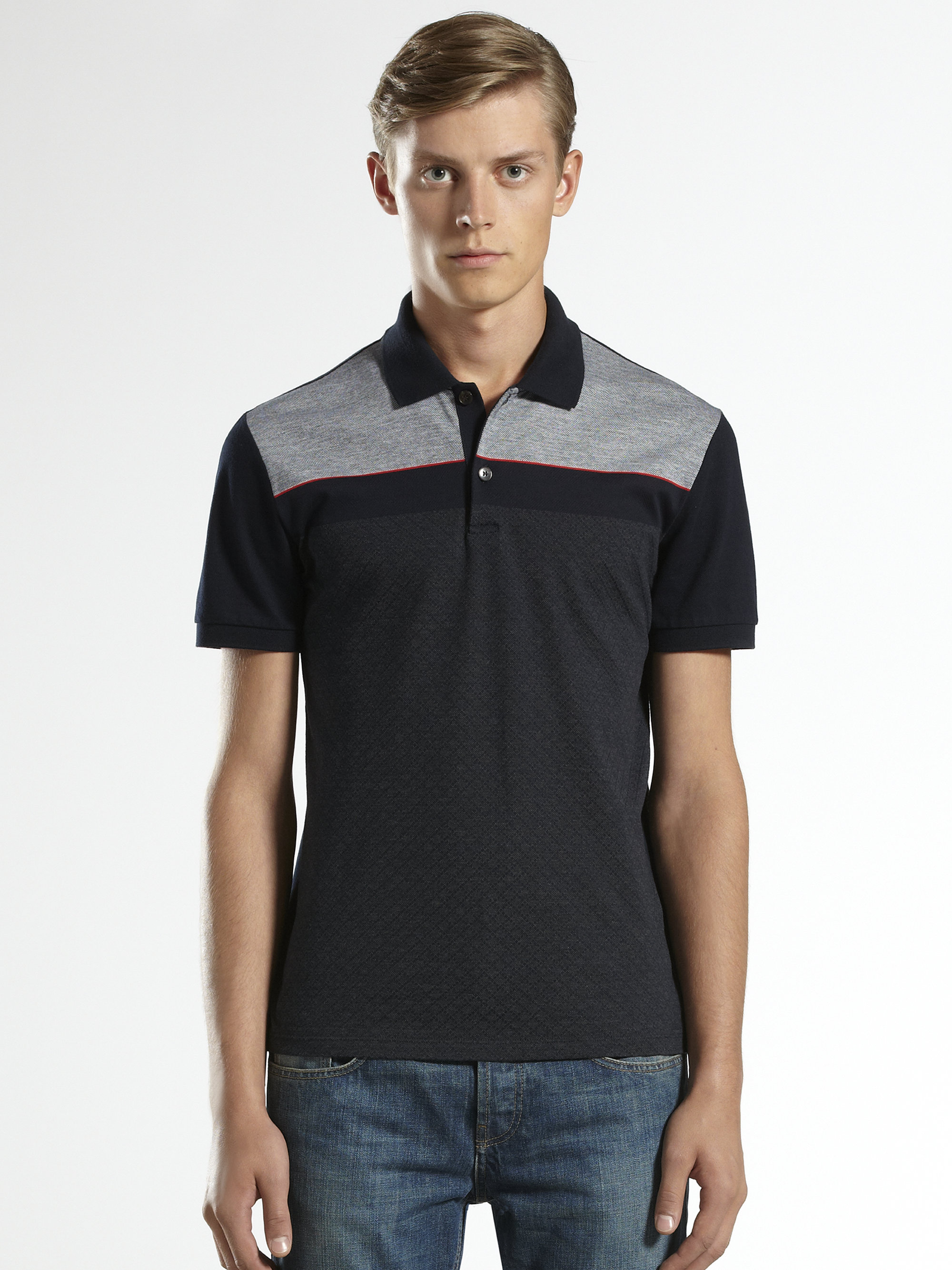 Gucci Diamante Polo in Red for Men - Lyst