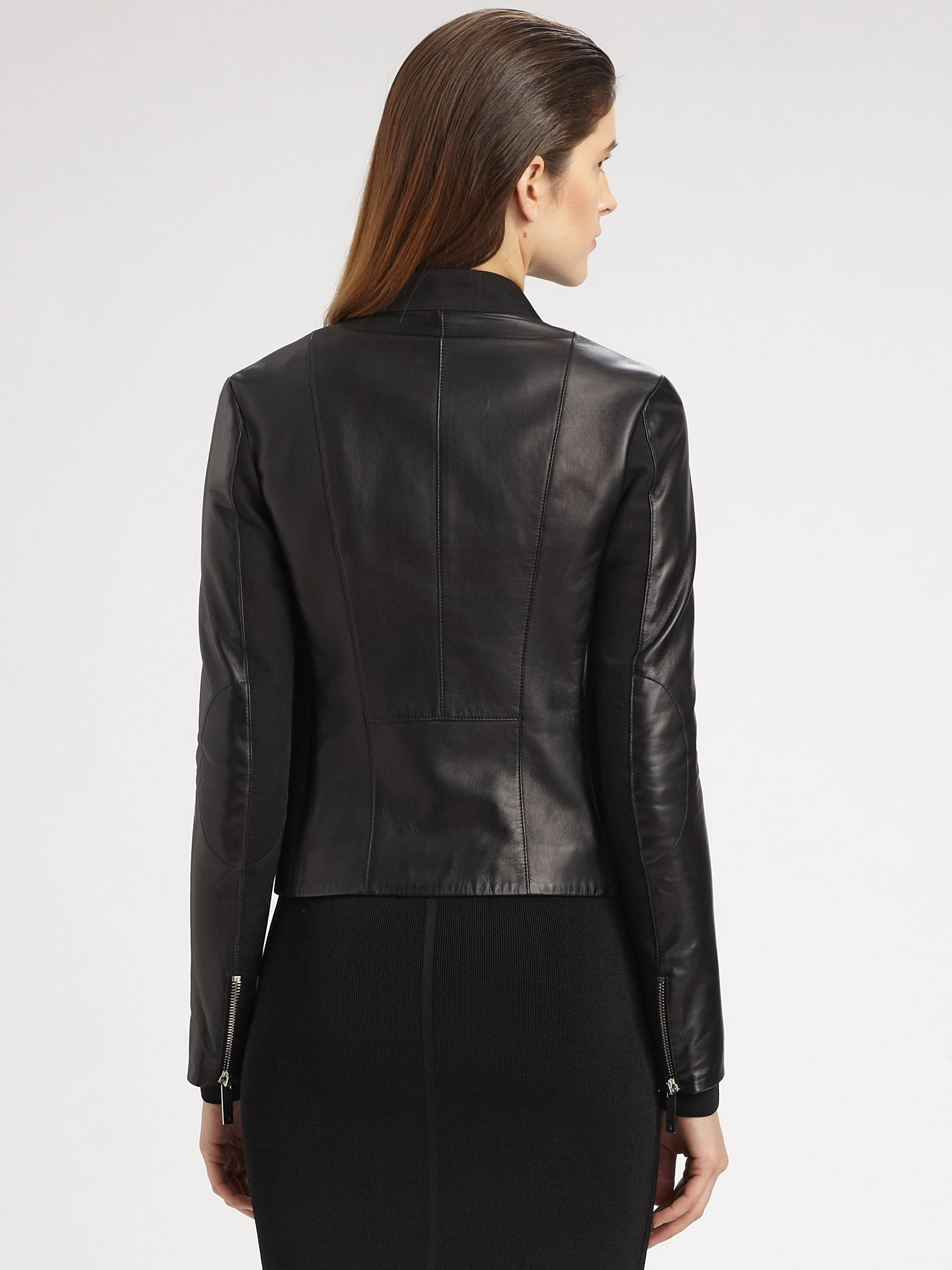 Lyst - The Row Brilly Leather Moto Jacket in Black