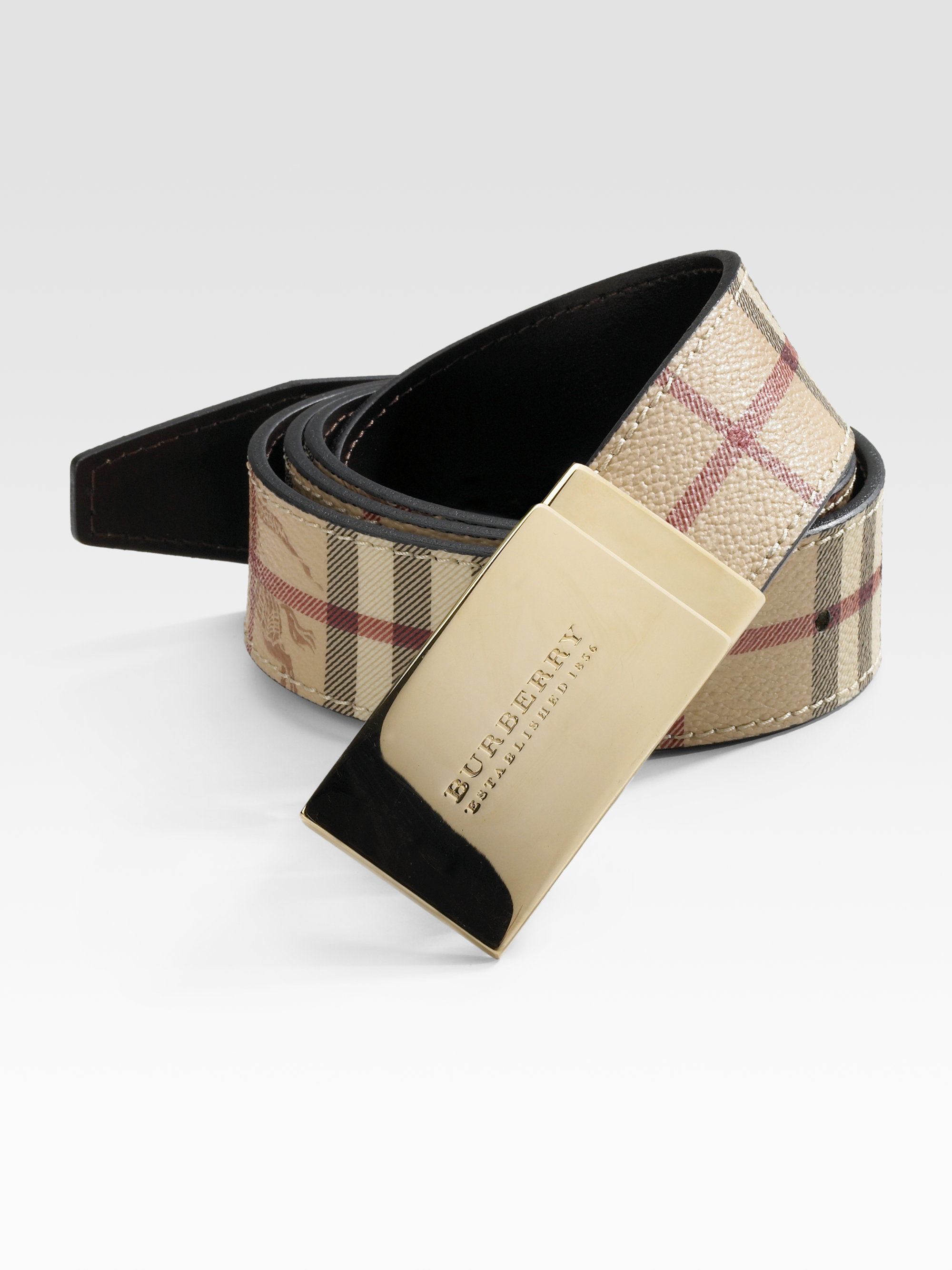 Lyst - Burberry Signature Belt in Brown for Men