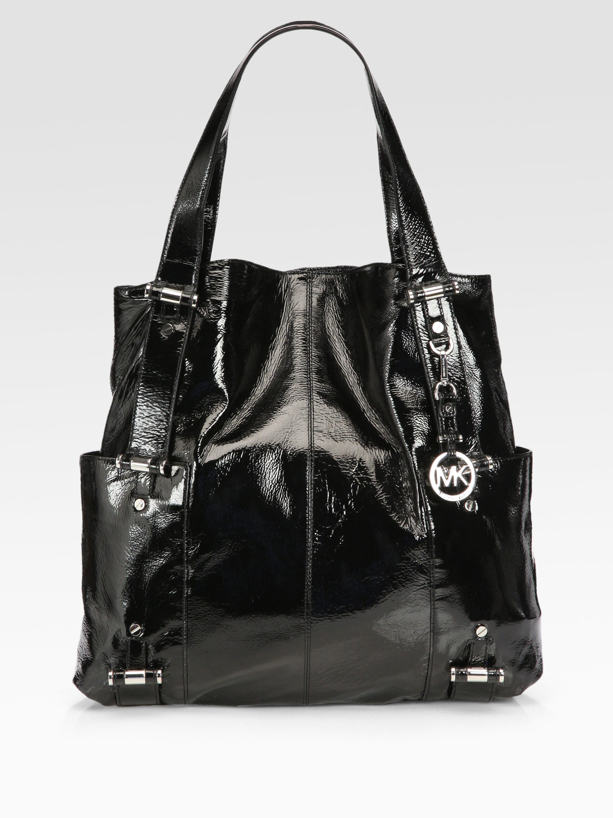 Lyst Michael Kors Gibson Patent Leather Large Tote Bag In Gallery