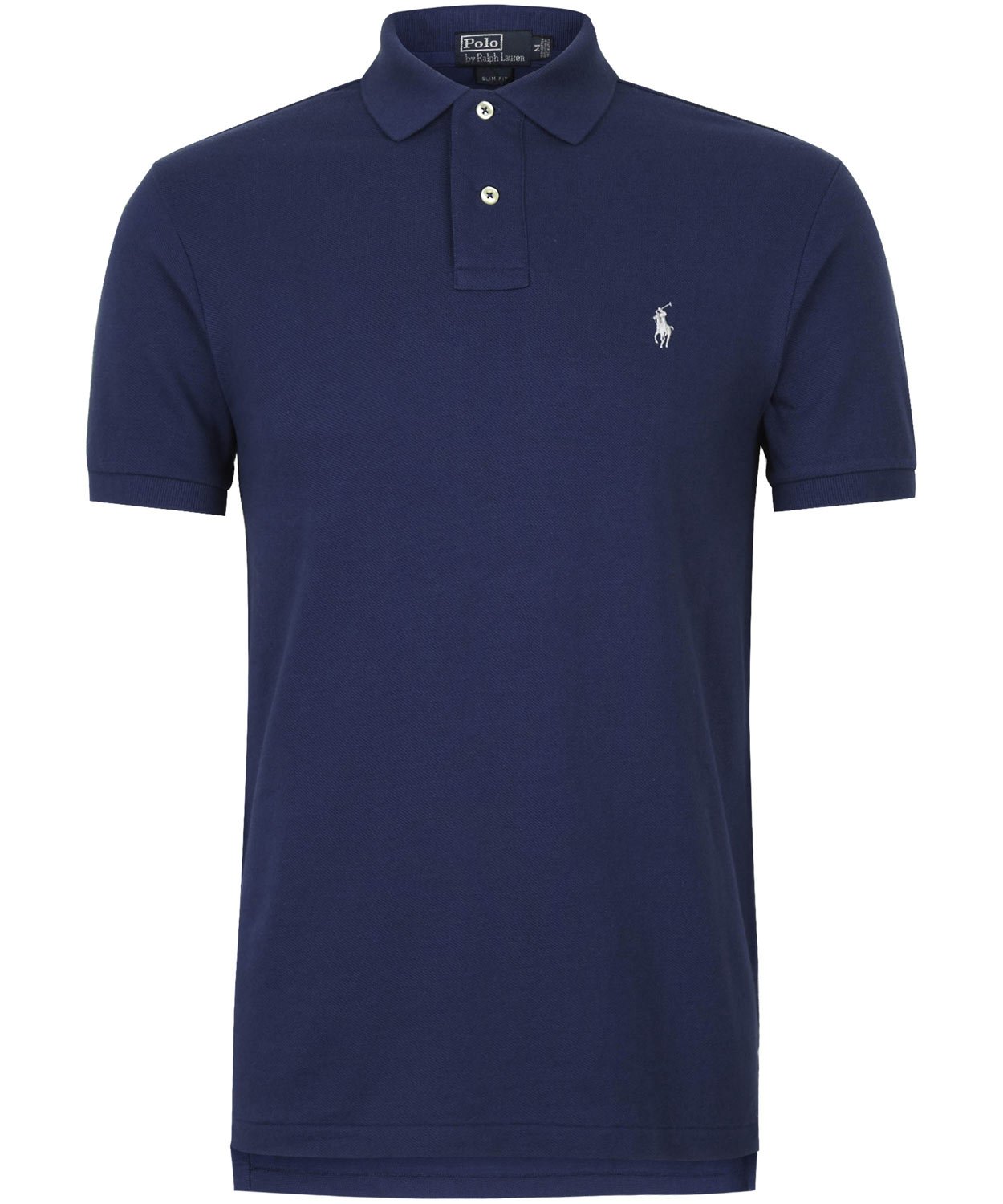Polo Ralph Lauren Navy Slim Fit Cotton Polo Shirt in Blue for Men - Lyst