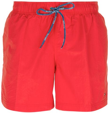 Tommy Hilfiger Swim Shorts in Red for Men | Lyst