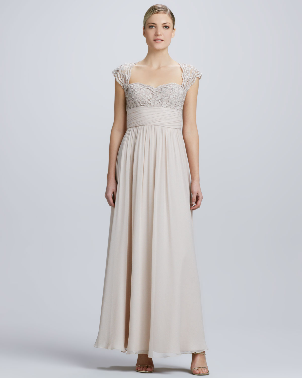 aidan mattox chiffon gown