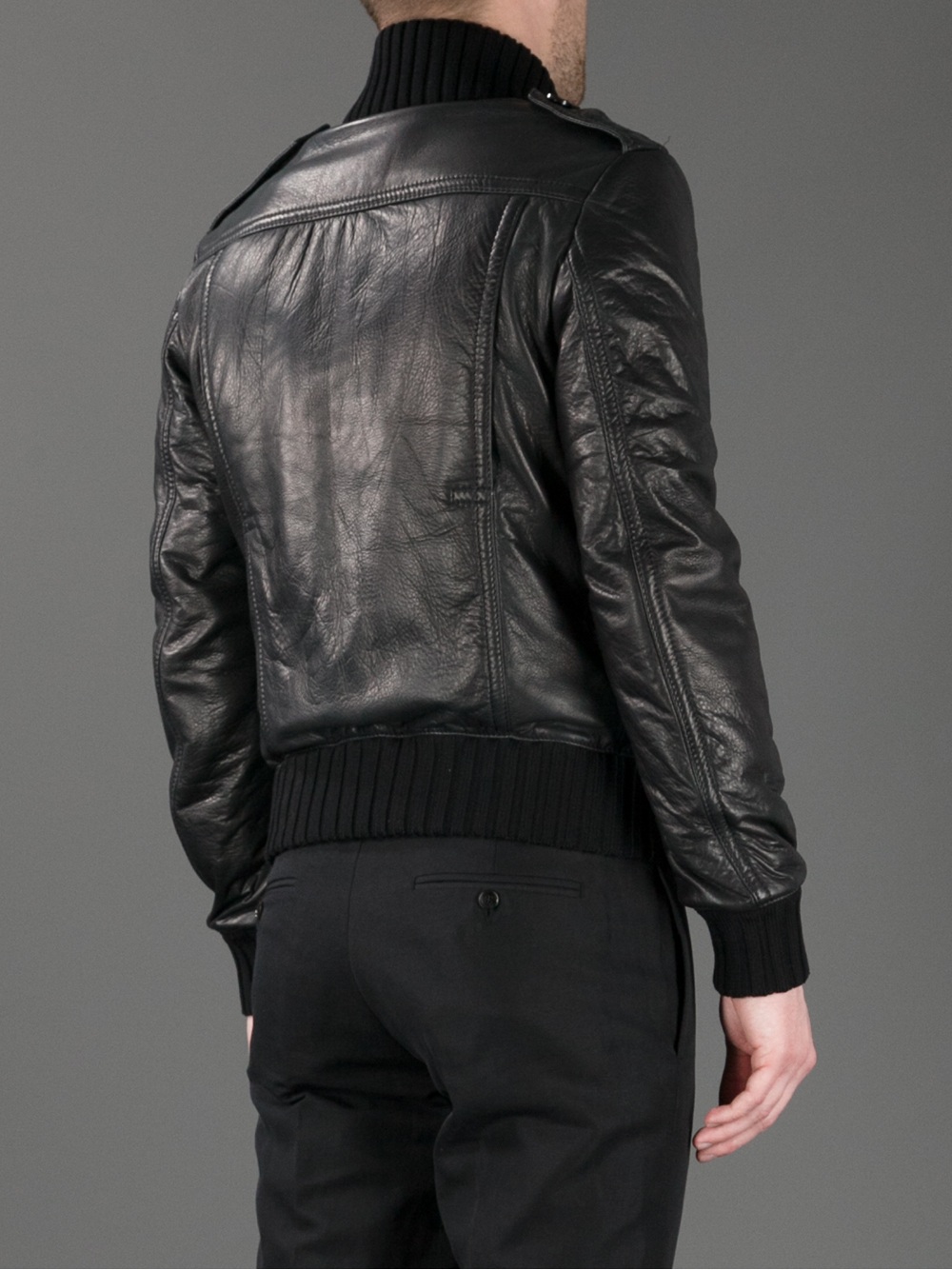Gucci Leather Jacket in Black for Men | Lyst
