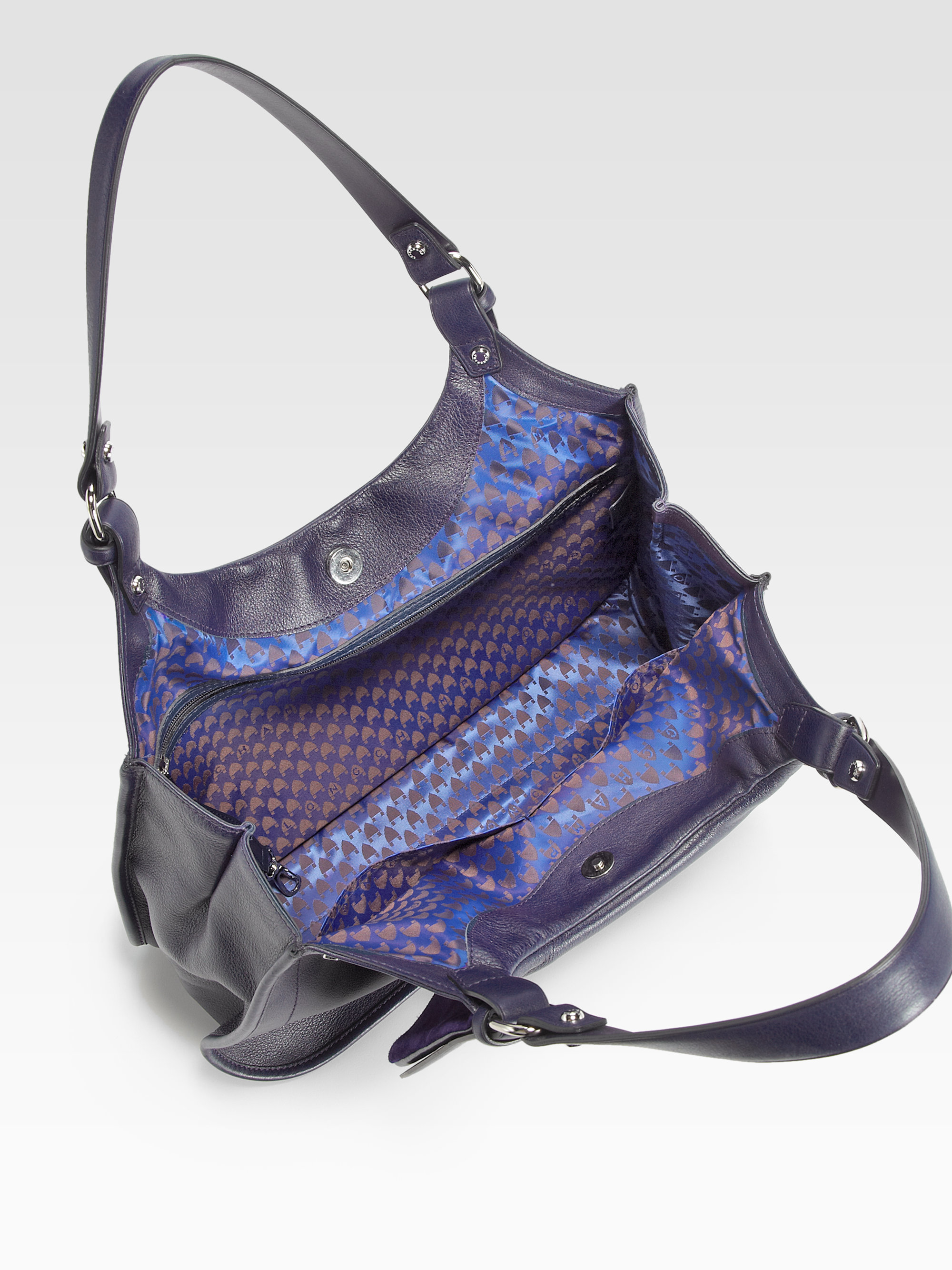 Longchamp Balzane Flap Shoulder Bag in Purple Lyst