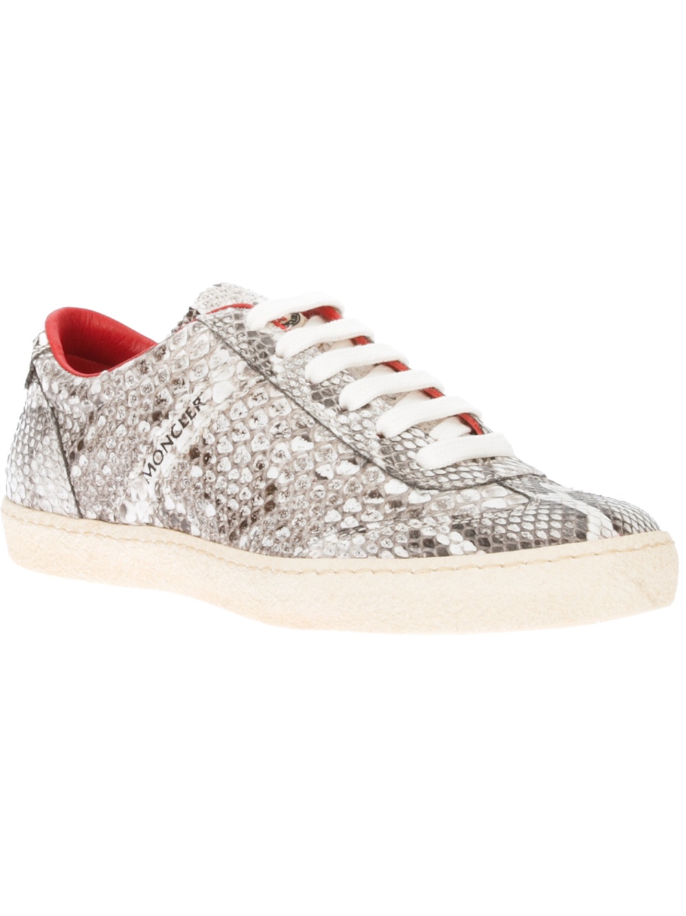 Lyst - Moncler Snakeskin Trainer in Red