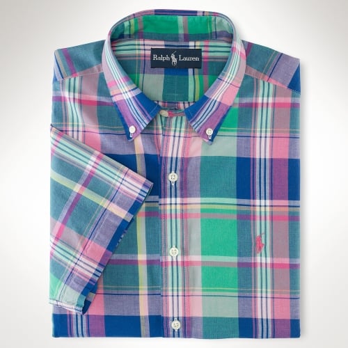 Lyst - Polo Ralph Lauren Classicfit Plaid Shirt in Pink for Men