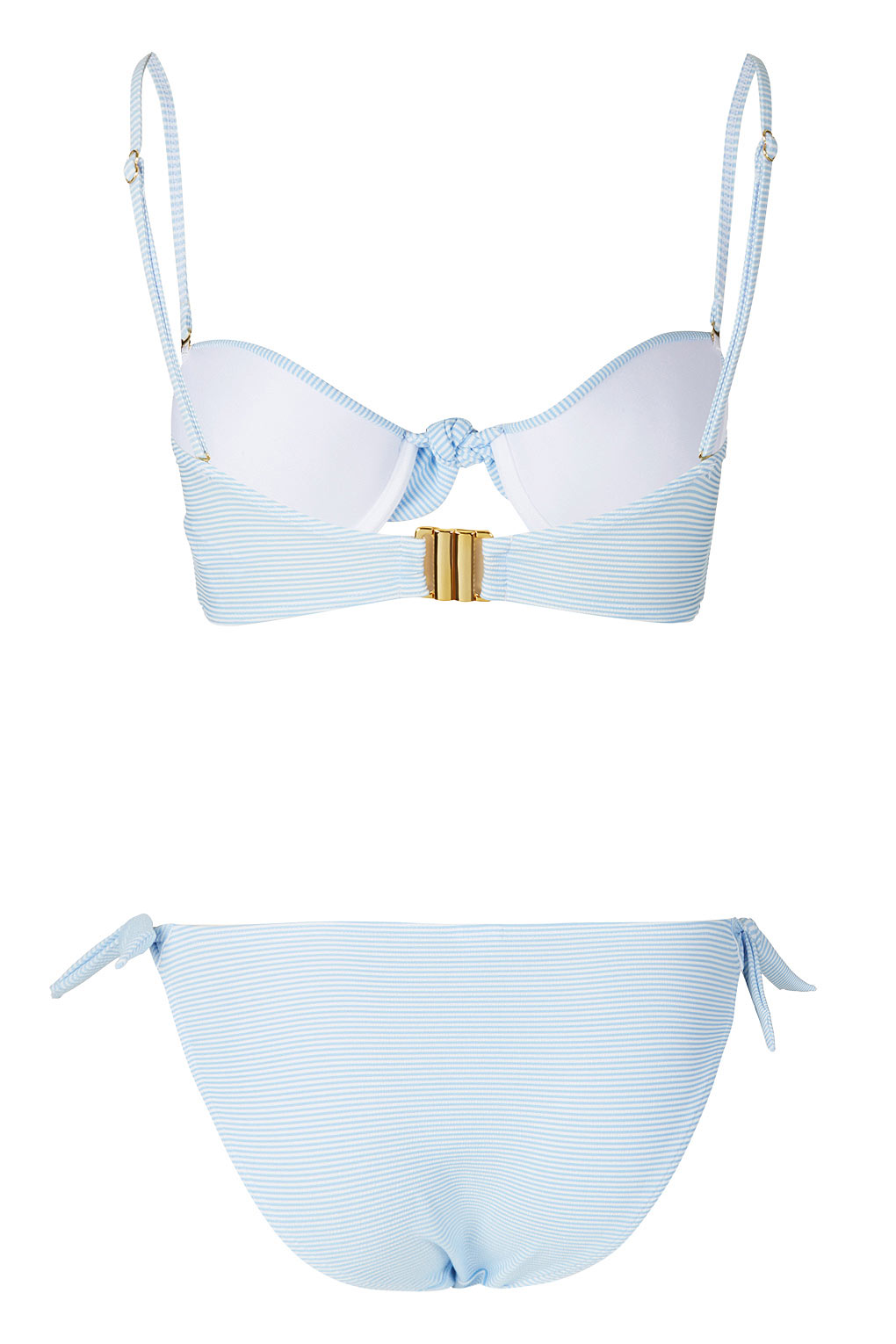 Lyst - Topshop Blue Stripe Triangle Bikini in Blue