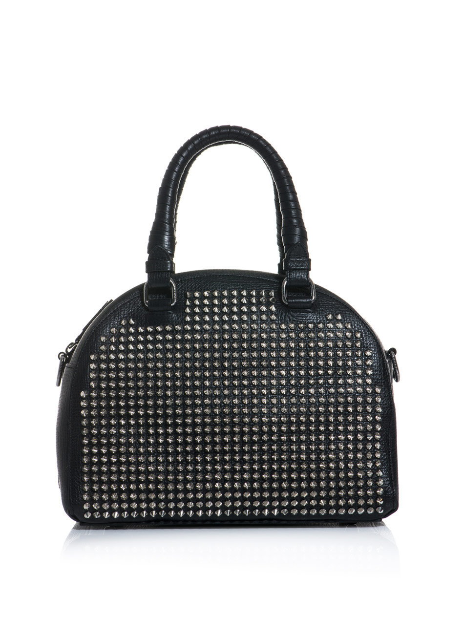 Christian Louboutin Panettone Studded Leather Bag in Black | Lyst