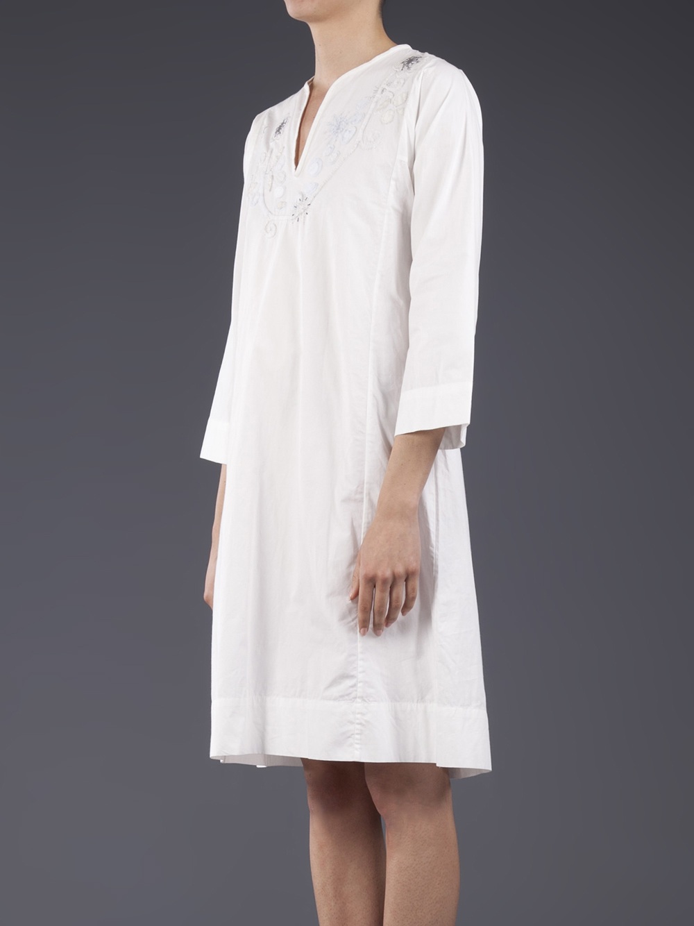 white cotton shift