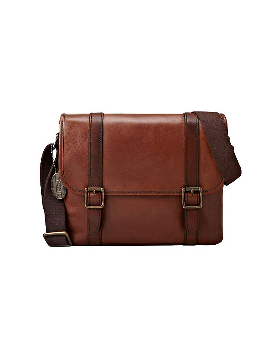 fossil mens leather bag