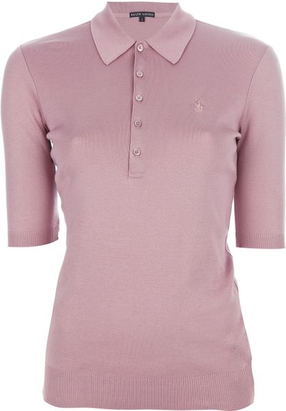 Ralph Lauren Logo Polo Shirt in Pink (rose) | Lyst