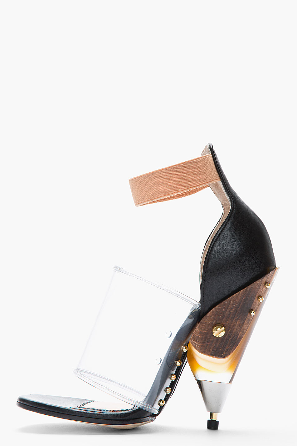 Lyst - Givenchy Black and Transparent Albertina Podium Heels in Black