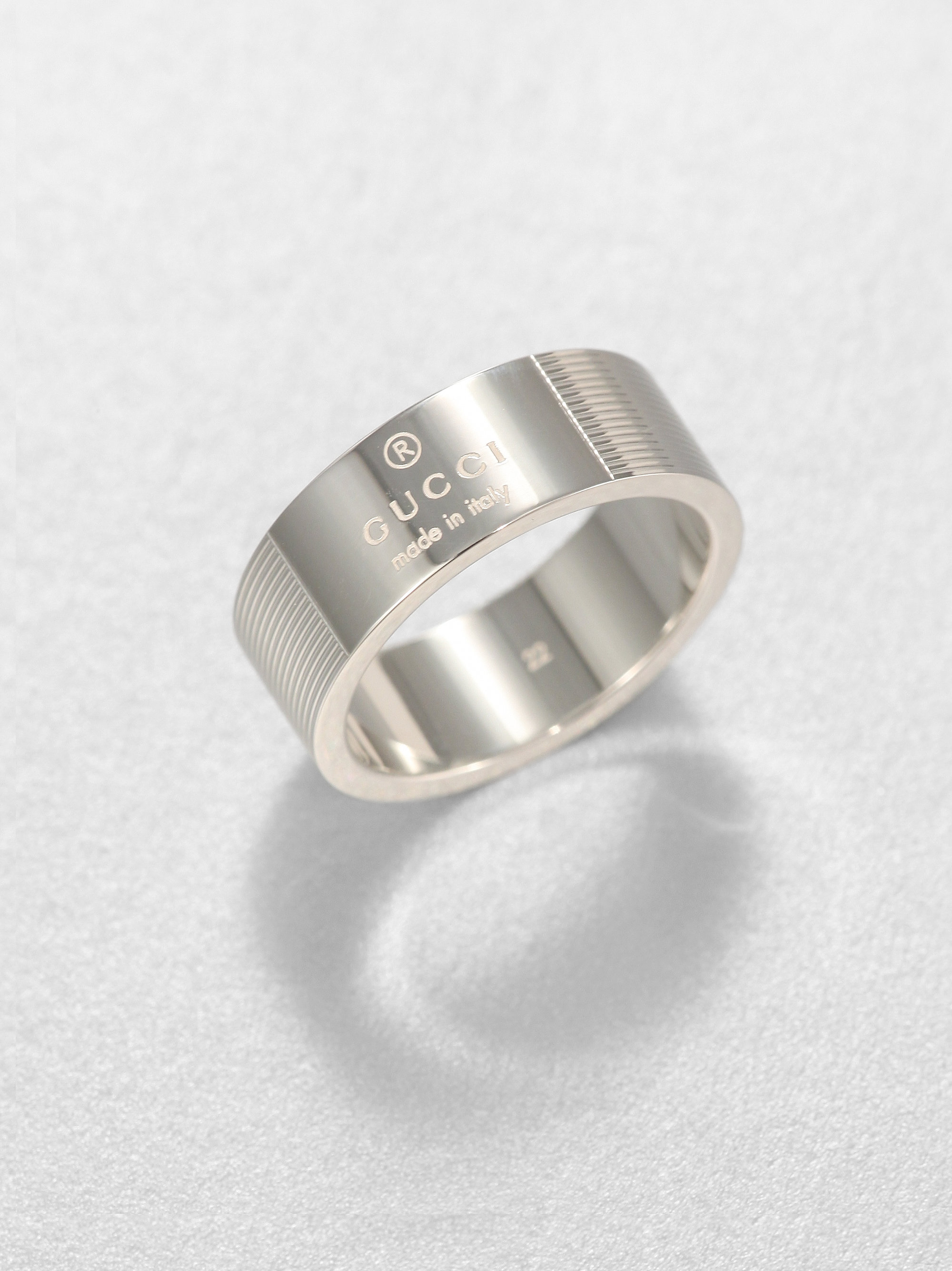 Gucci Stripes Ring in Metallic for Men | Lyst