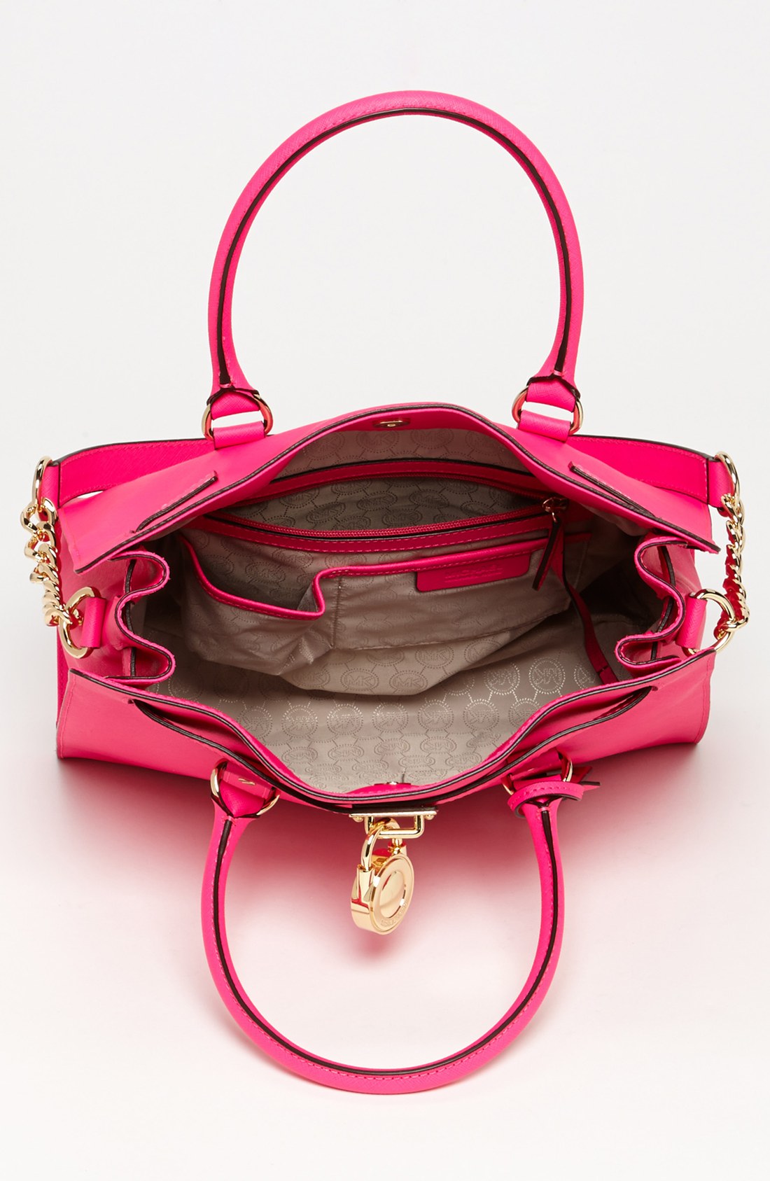 hot pink michael kors hamilton tote