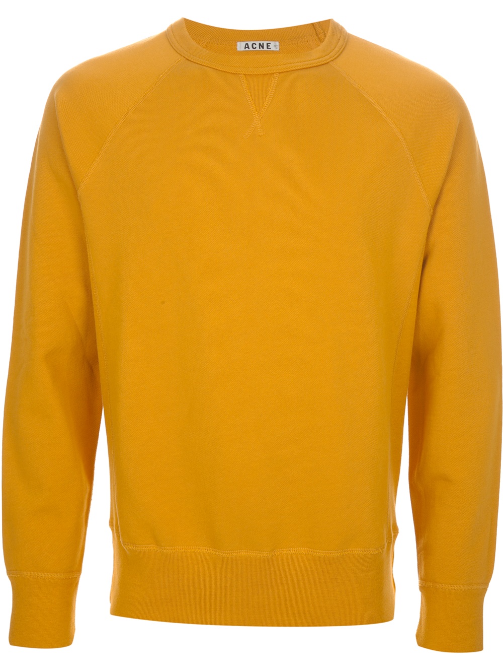 Acne Studios Crew Neck Sweater in Yellow for Men (mustard) | Lyst