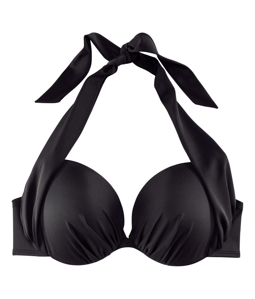 Lyst H&M Super Pushup Bikini Top in Black