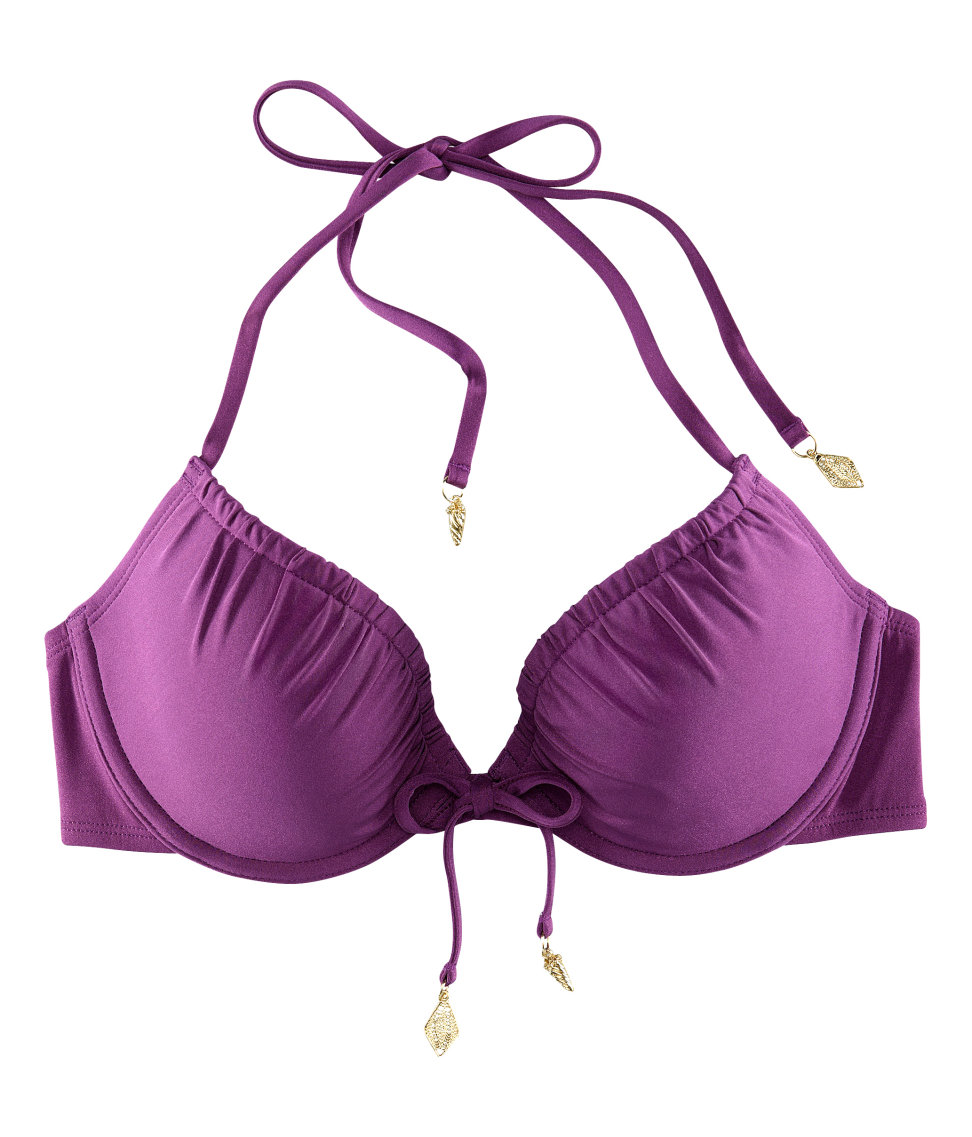 Lyst - H&M Bikini Top in Purple