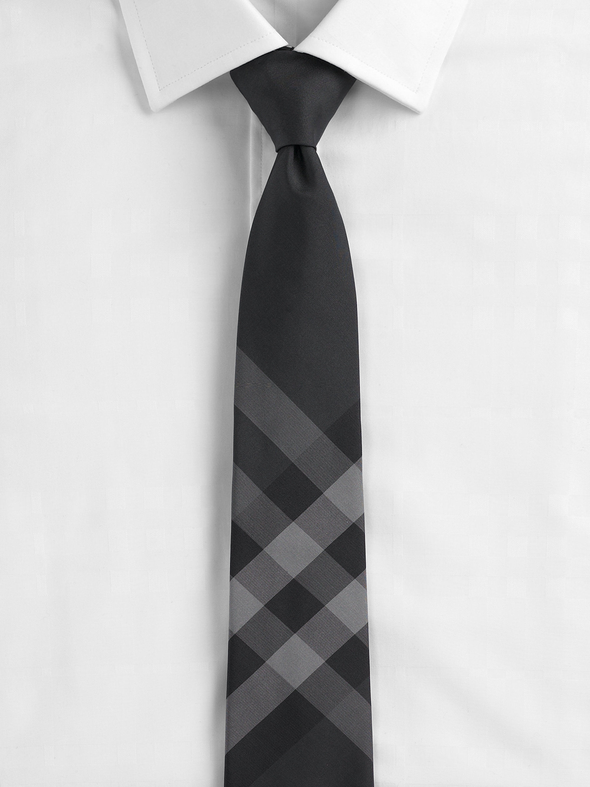 gray burberry tie
