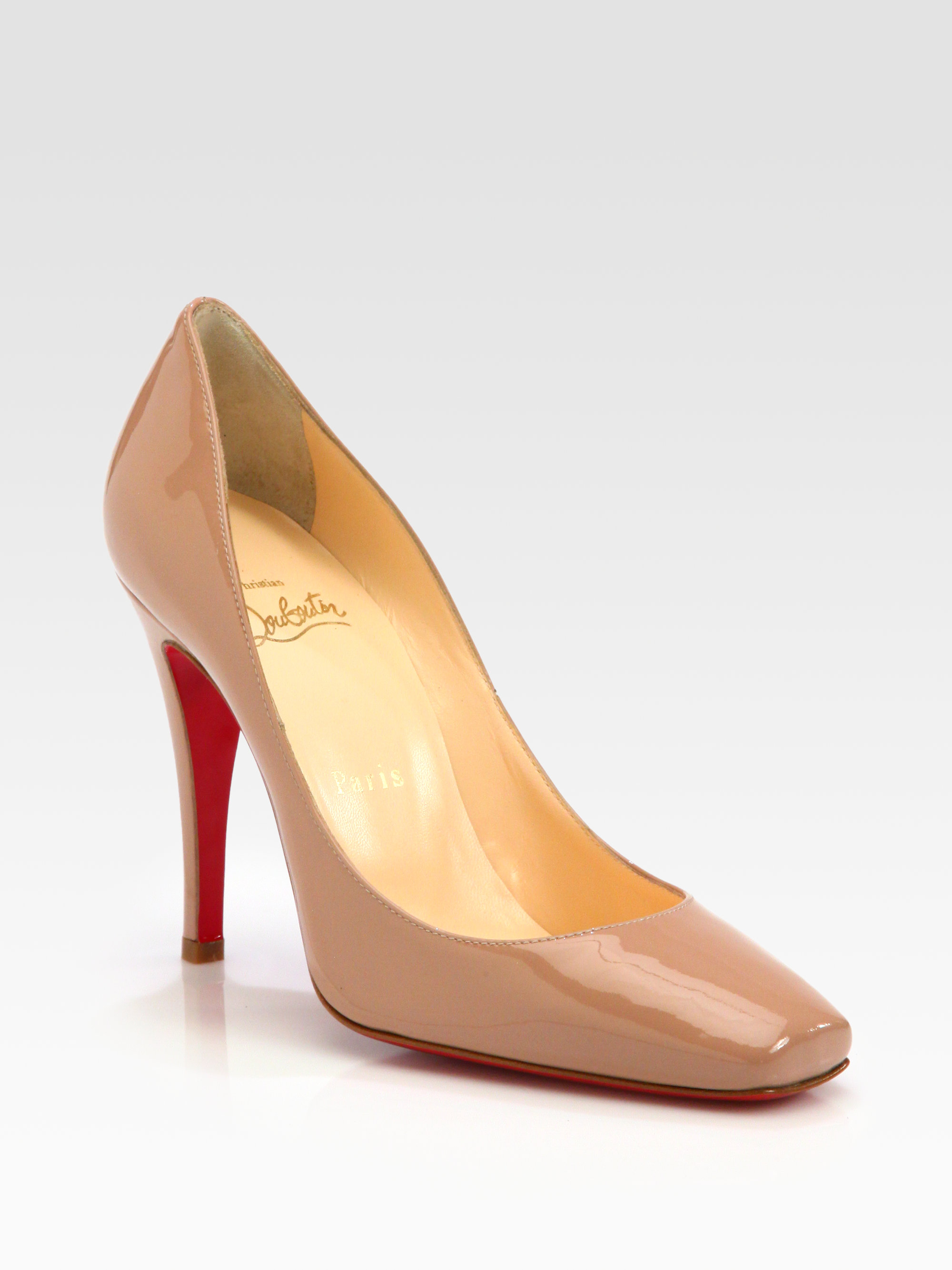 Lyst Christian Louboutin Particule Patent Leather Pumps In Black