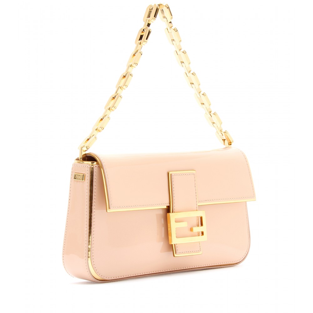 Lyst - Fendi Baguette Patent Leather Shoulder Bag in Pink