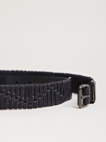 Lanvin Mens Leather Embroidered Belt in Black for Men | Lyst