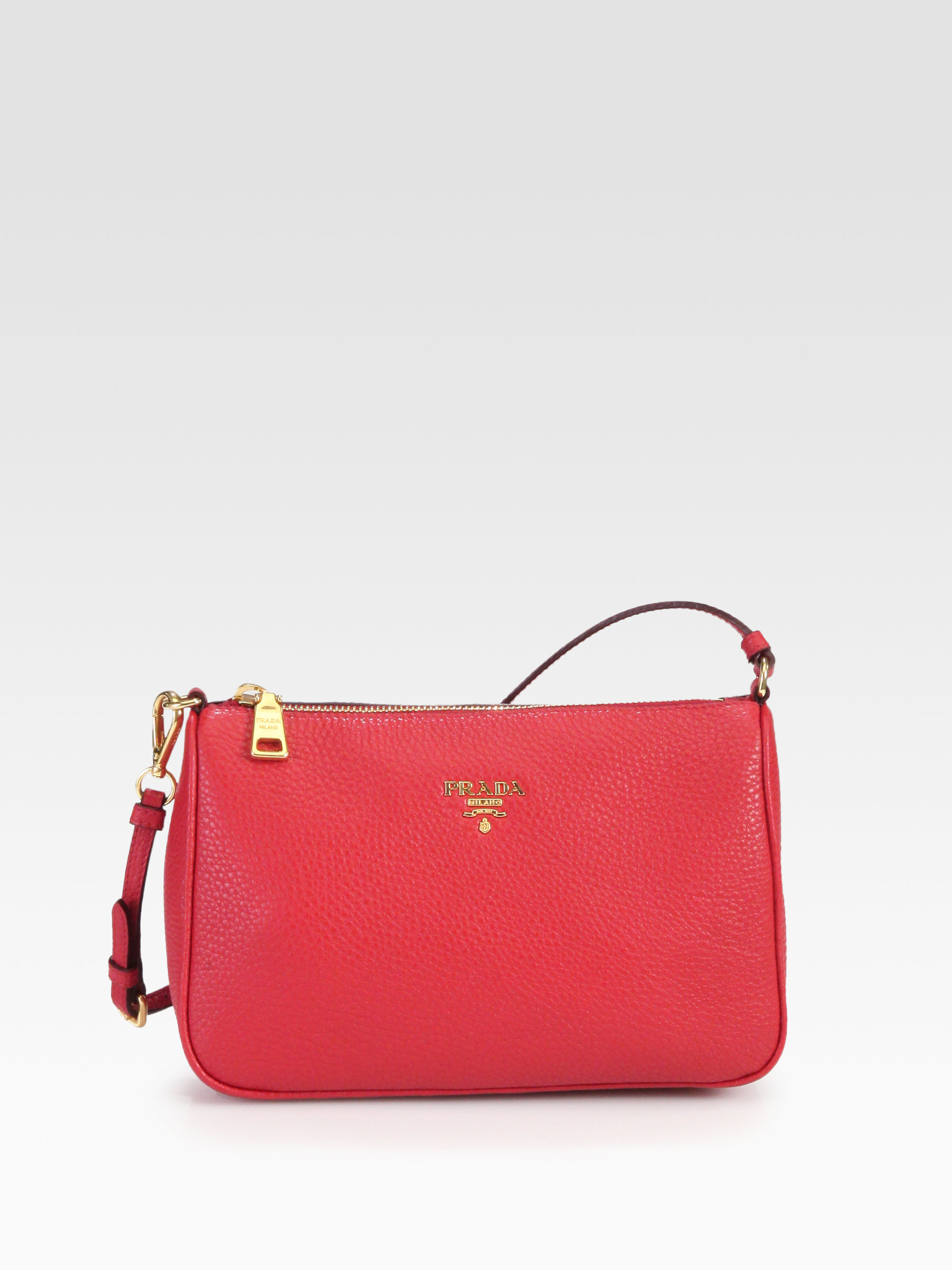 Lyst - Prada Daino Mini Hobo Bag in Red