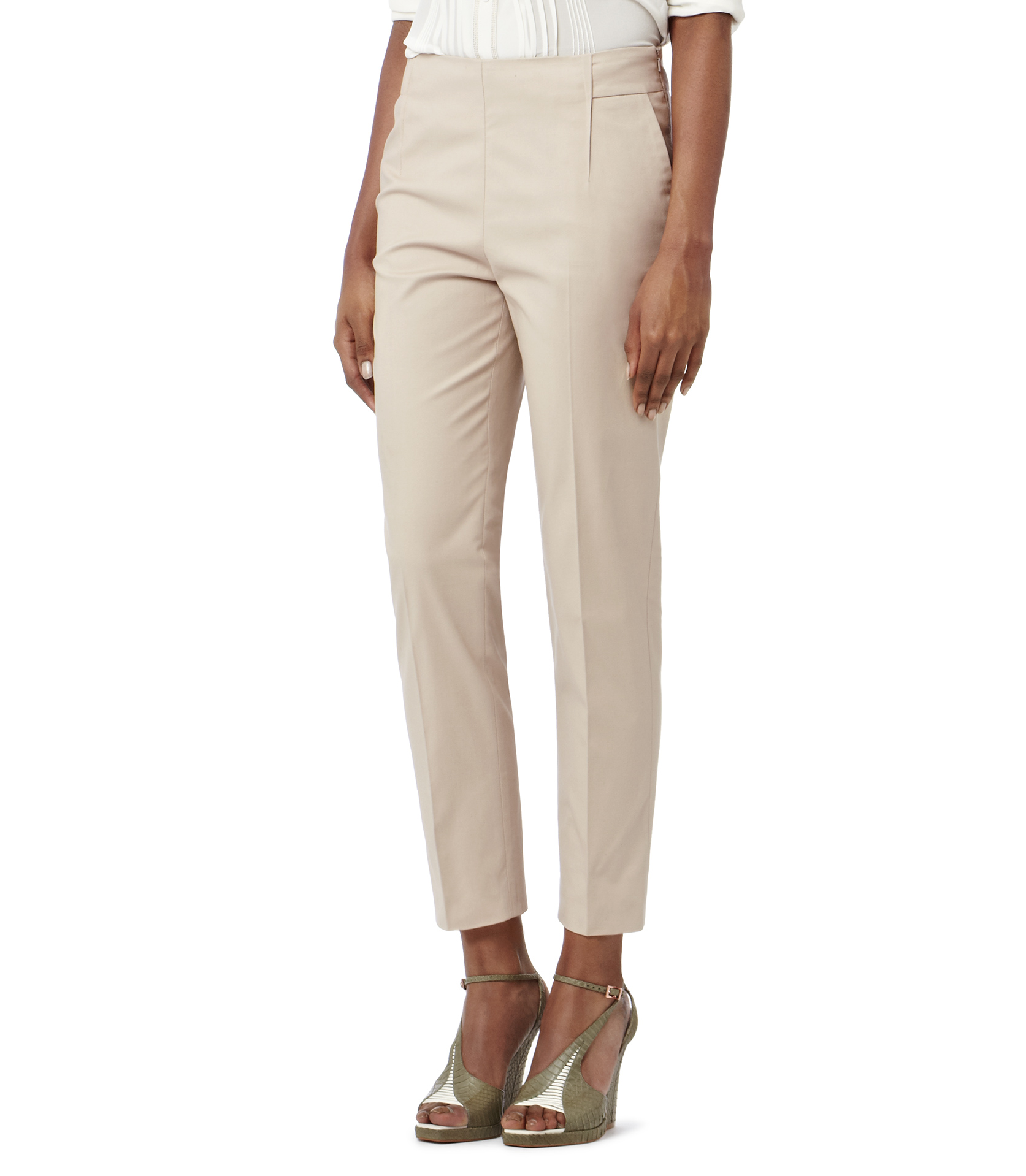 Lyst - Reiss Chancer Dart Detail Capri Pants in Natural