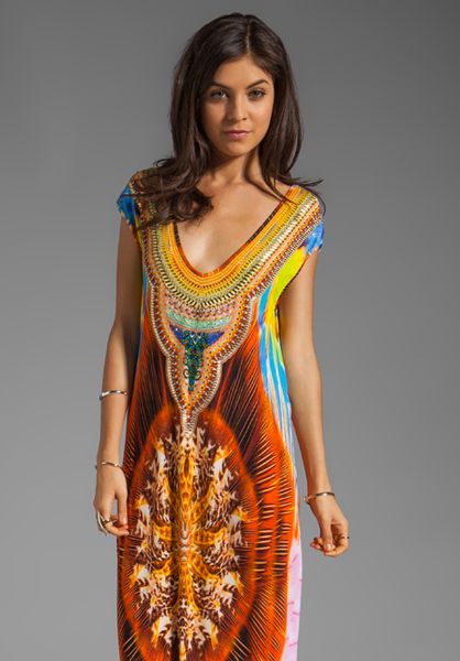 Camilla Summer Of Love Long Tank Dress in Burning Man in Multicolor ...